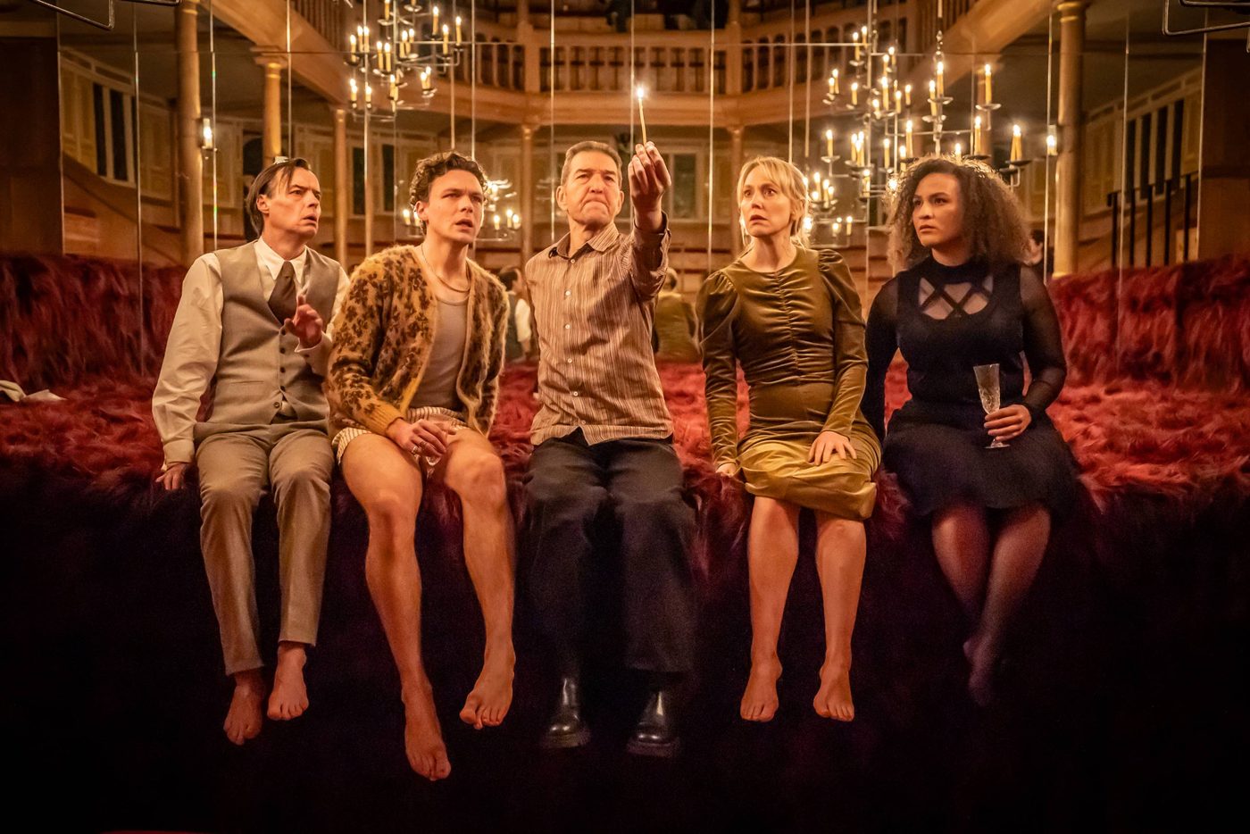 The company in Ghosts. Photography by Marc Brenner.