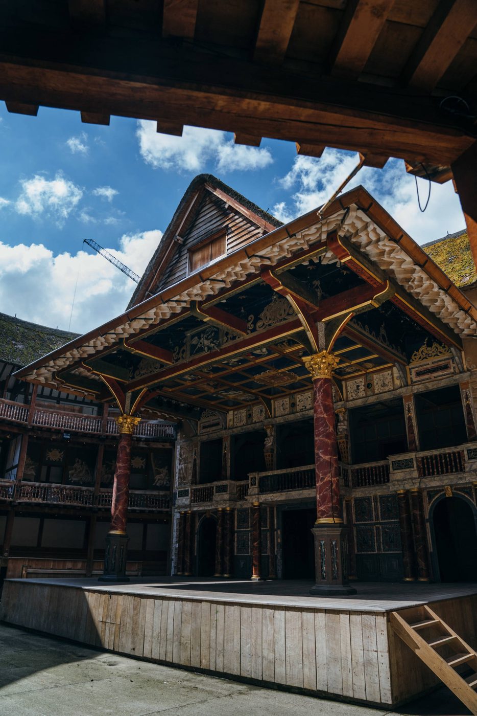 Our Empty Theatres Helen Murray Shakespeare's Globe 7 An outdoor stage of an open air theatre
