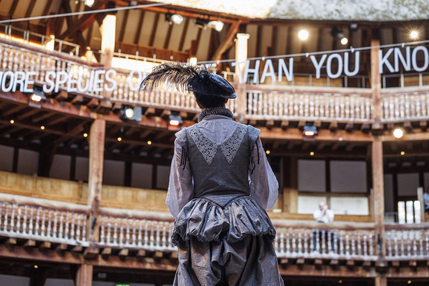 The Company of As You Like It in the Globe Theatre, 2023. Photography by Ellie Kurttz. The Company of As You Like It in the Globe Theatre, 2023. Photography by Ellie Kurttz.