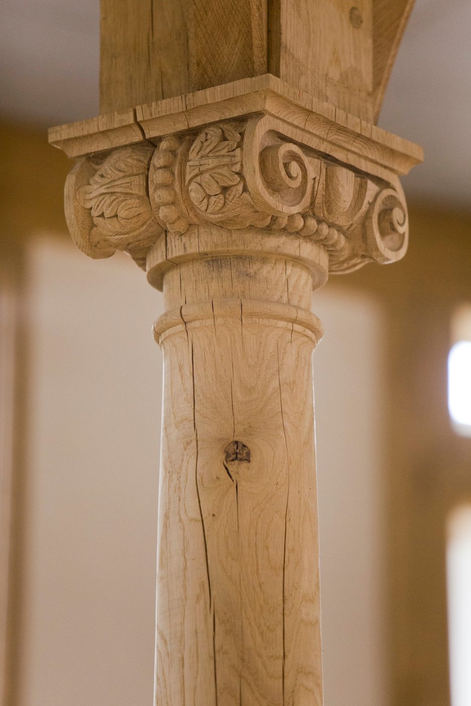 Sam Wanamaker Playhouse Pete Le May A single wooden beam
