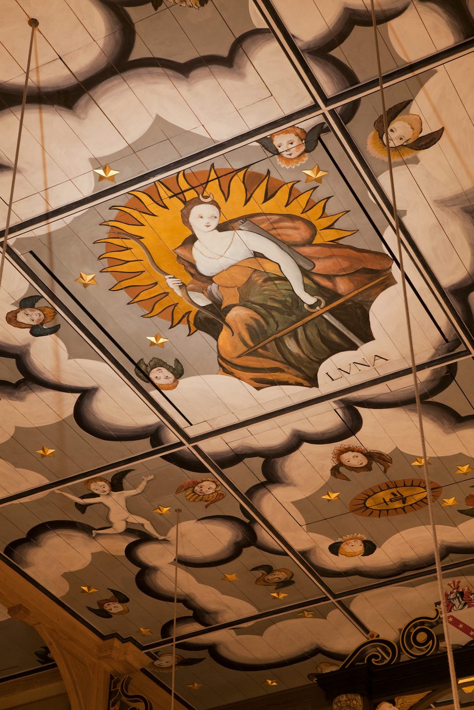 Sam Wanamaker Playhouse Pete Le May A decorated ceiling