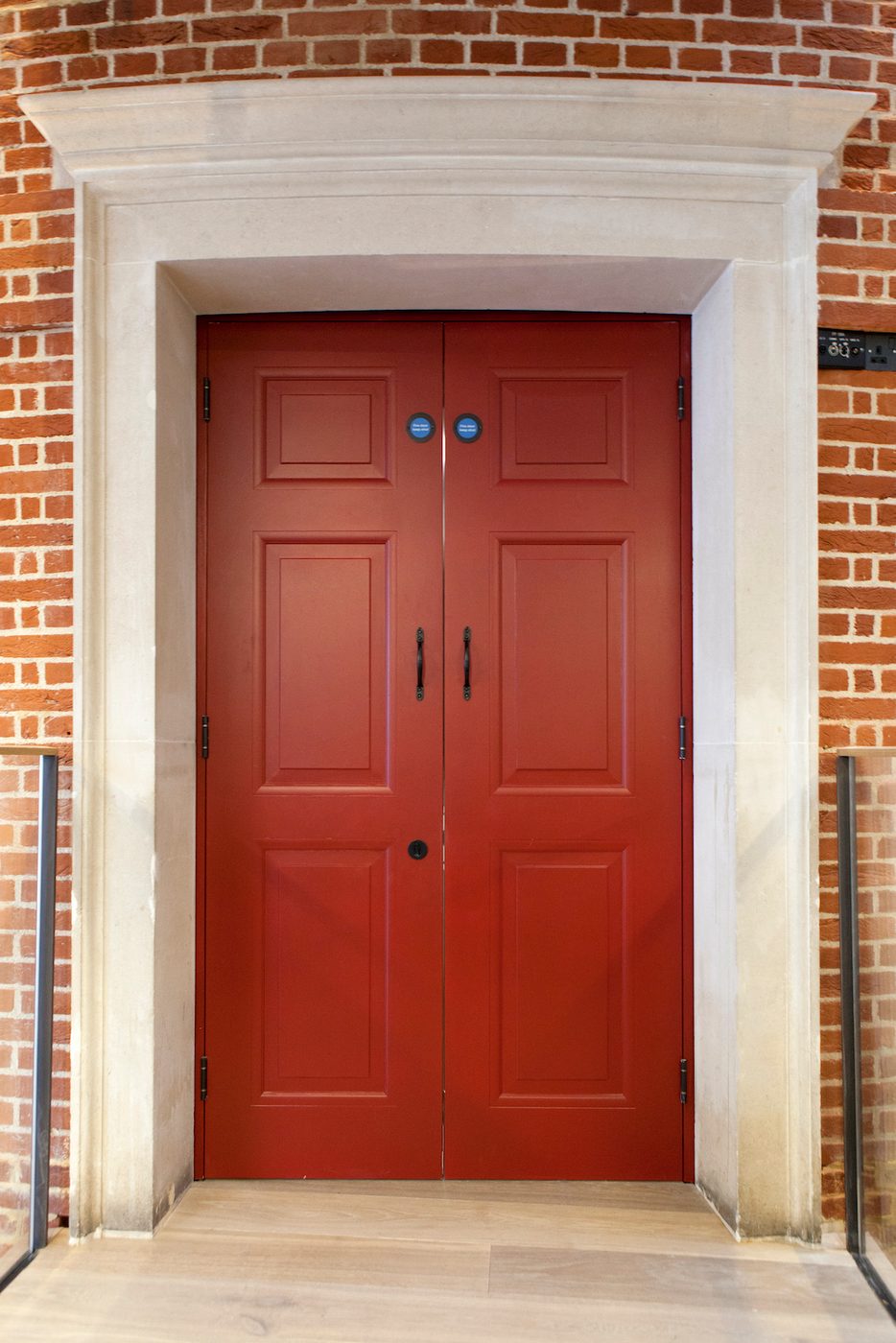 Sam Wanamaker Playhouse Pete Le May A red door with a white frame