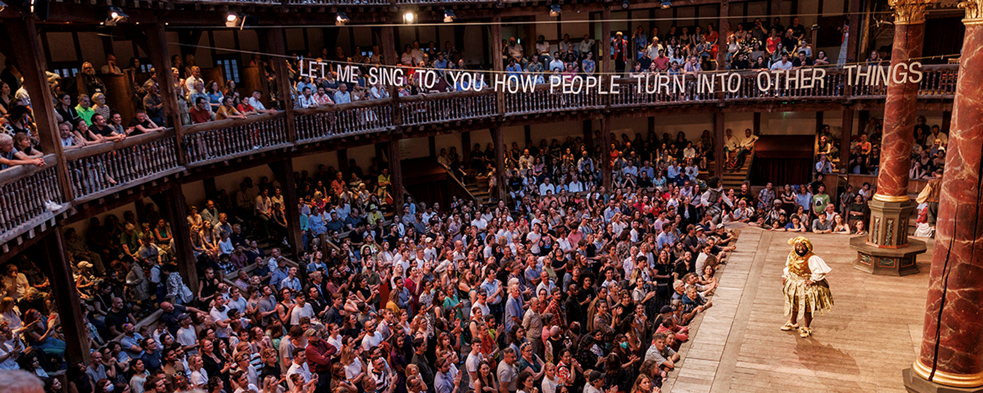 Much ado audience reaction The crowd at Shakespeare's Globe watching the 2023 production of As You Like It.