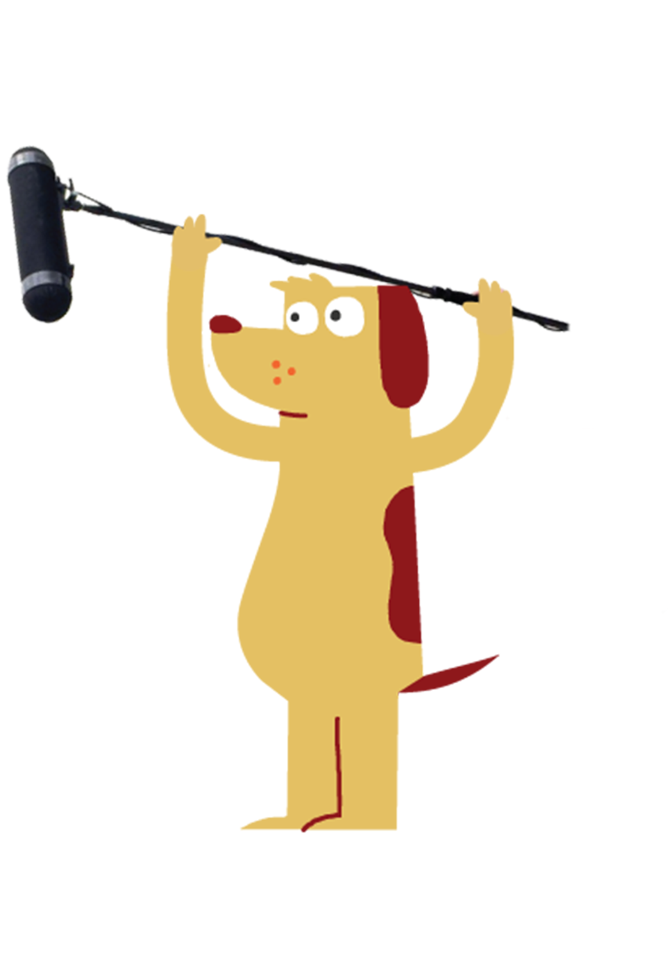Playground Beasts Characters Dog Videos An illustration of a dog carrying recording equipment